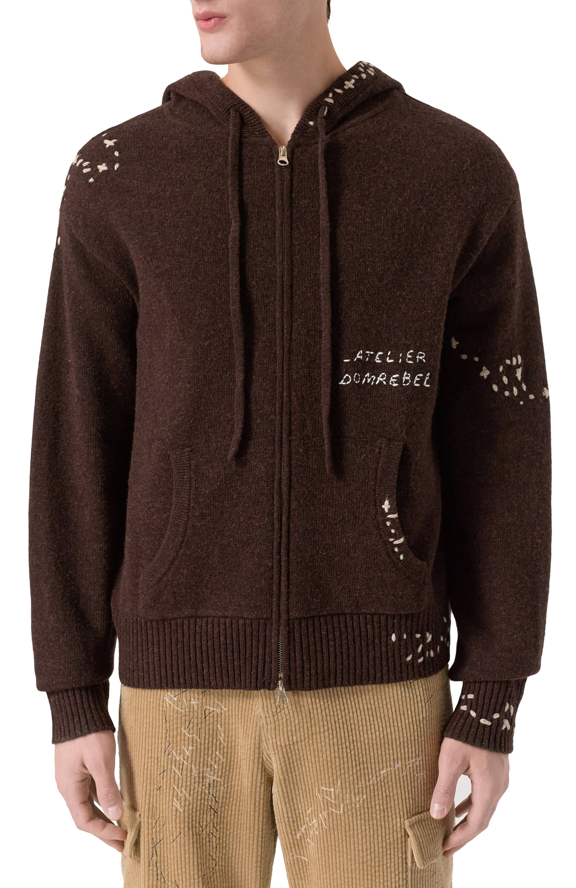 Кардиган DOMREBEL, арт. M 0FFICE/KNIT H00DIE ZIP, фото 3