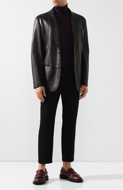 Мужской кожаный пиджак GIORGIO ARMANI, арт. 4SG04P/4SP26