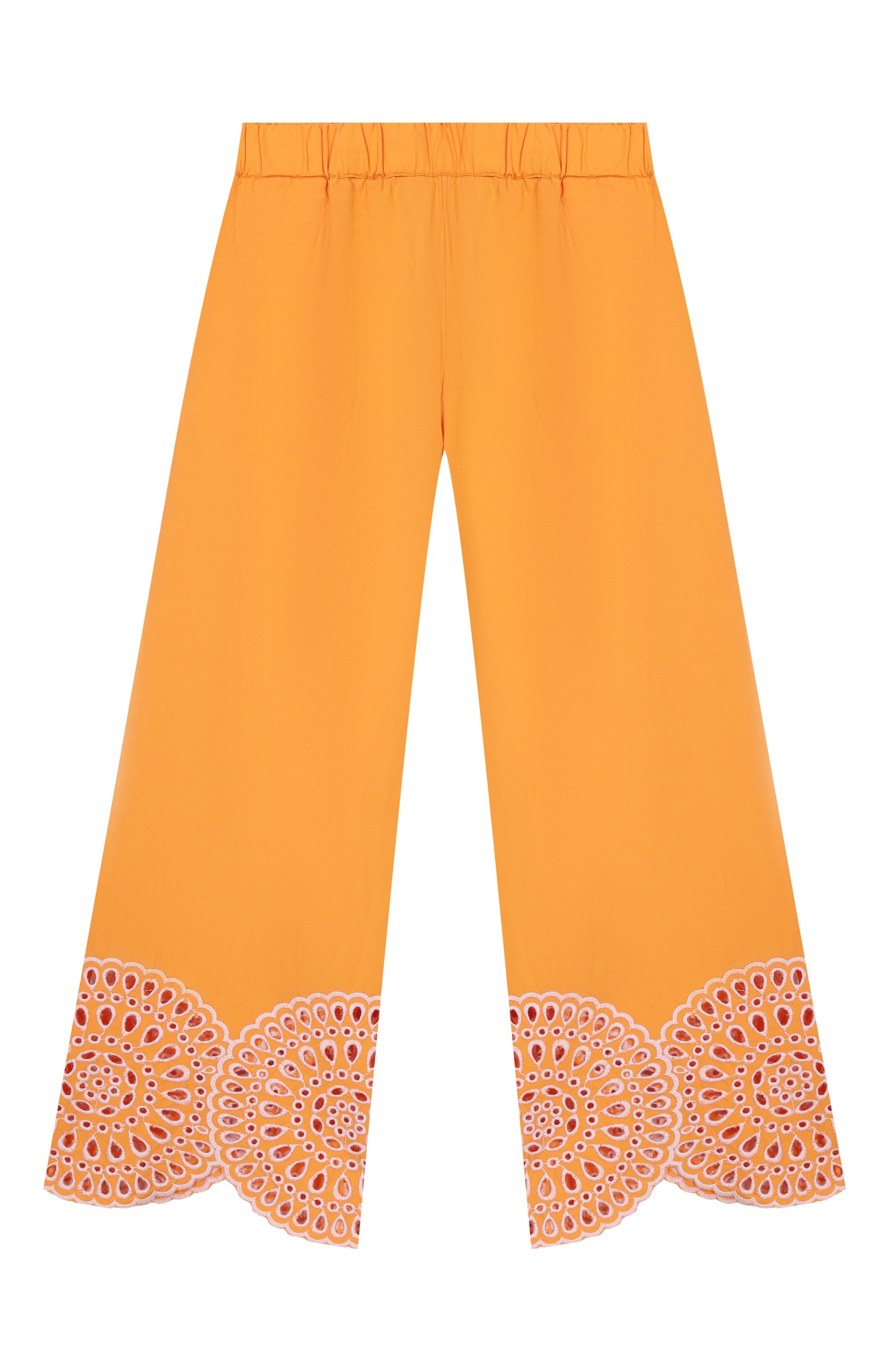 Хлопковые брюки STELLA MCCARTNEY оранжевого цвета по цене 23800 руб., арт. TY6E30, фото 1 Хлопковые брюки STELLA MCCARTNEY, арт. TY6E30, фото 1