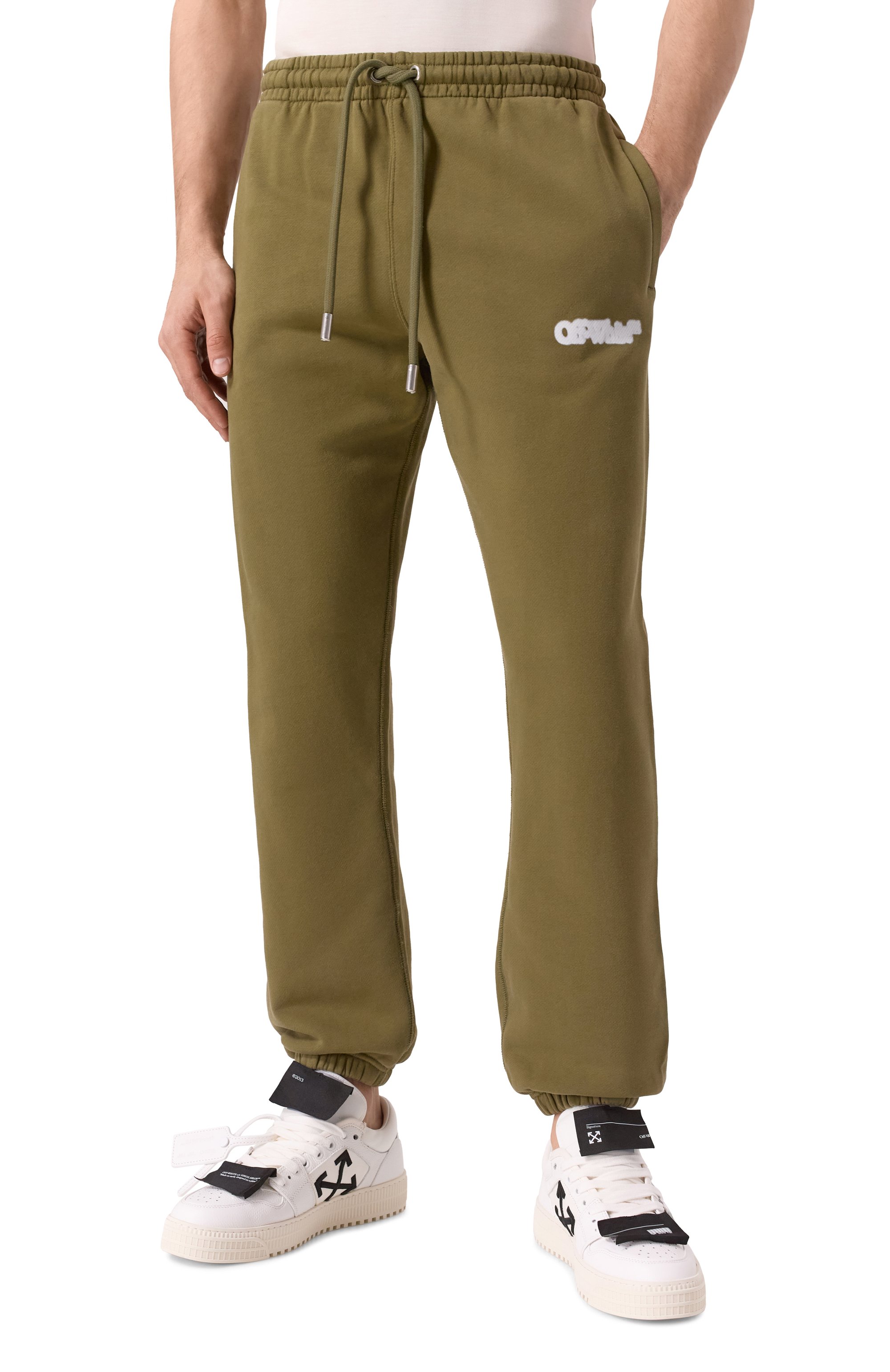 Хлопковые джоггеры OFF-WHITE, арт. 0MCH057S25FLE001, фото 3