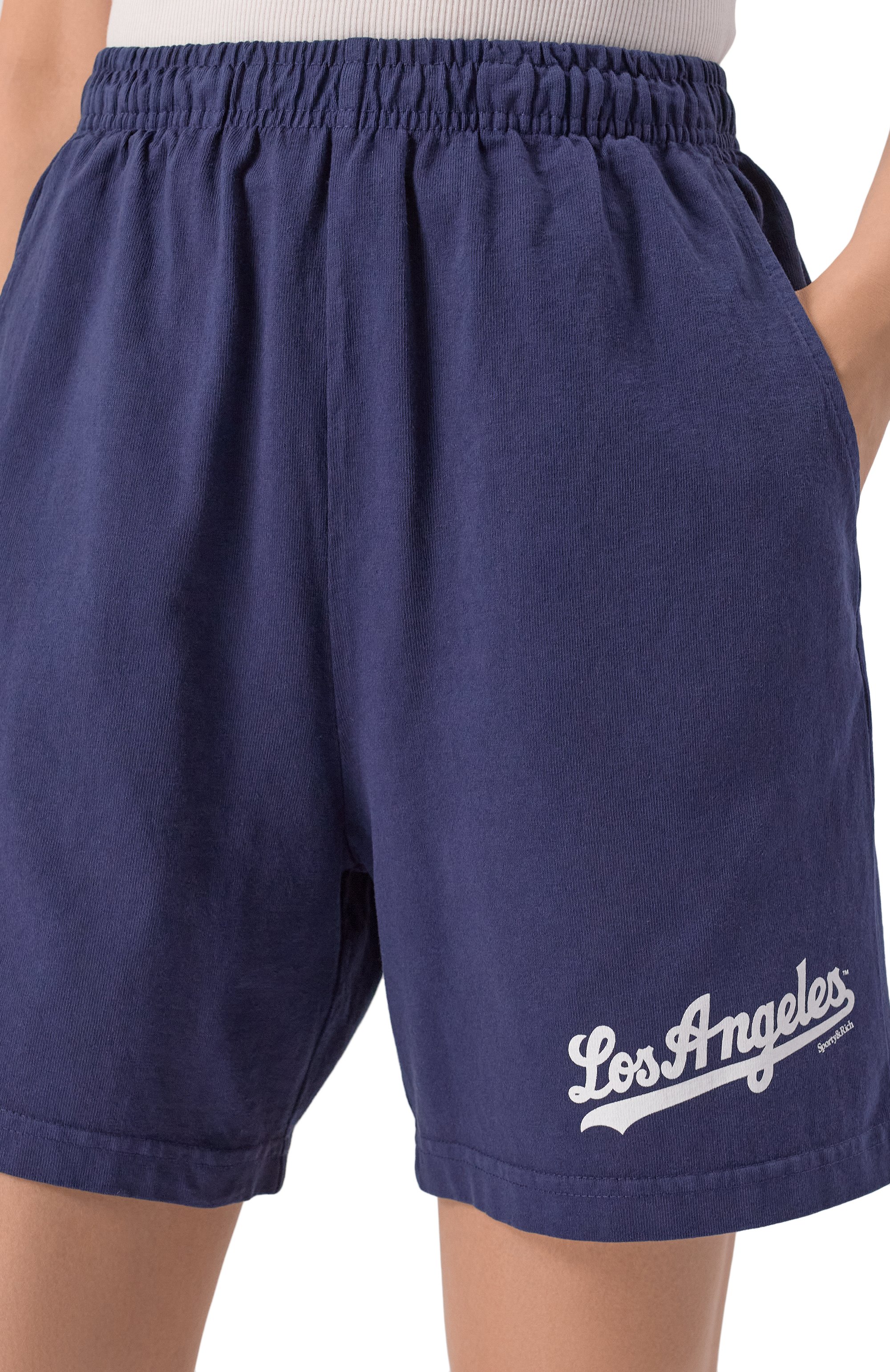 Хлопковые шорты sporty & rich x la dodgers SPORTY AND RICH, арт. SH039627667BL106, фото 5