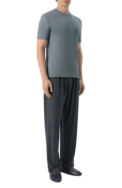 Хлопковая футболка ZIMMERLI серого цвета по цене 21750 руб., арт. 286-1447, фото 2 Хлопковая футболка ZIMMERLI, арт. 286-1447, фото 2