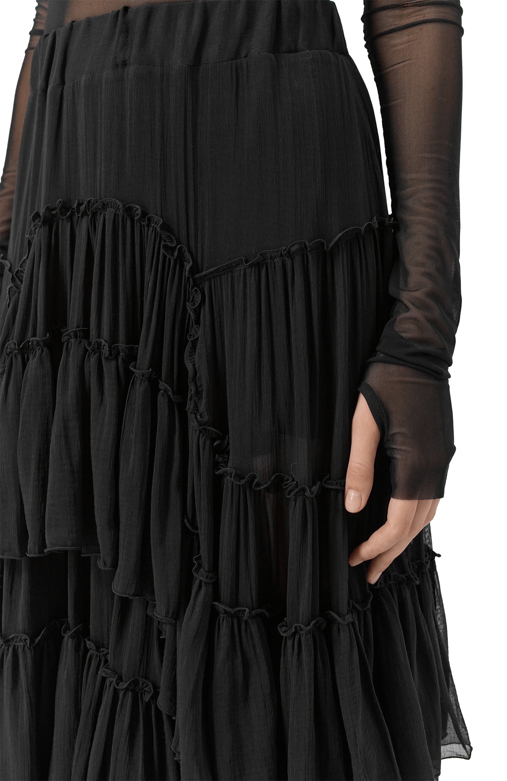 Шелковая юбка ISABEL BENENATO черного цвета по цене 199000 руб., арт. DW510F25, фото 5 Шелковая юбка ISABEL BENENATO, арт. DW510F25, фото 5