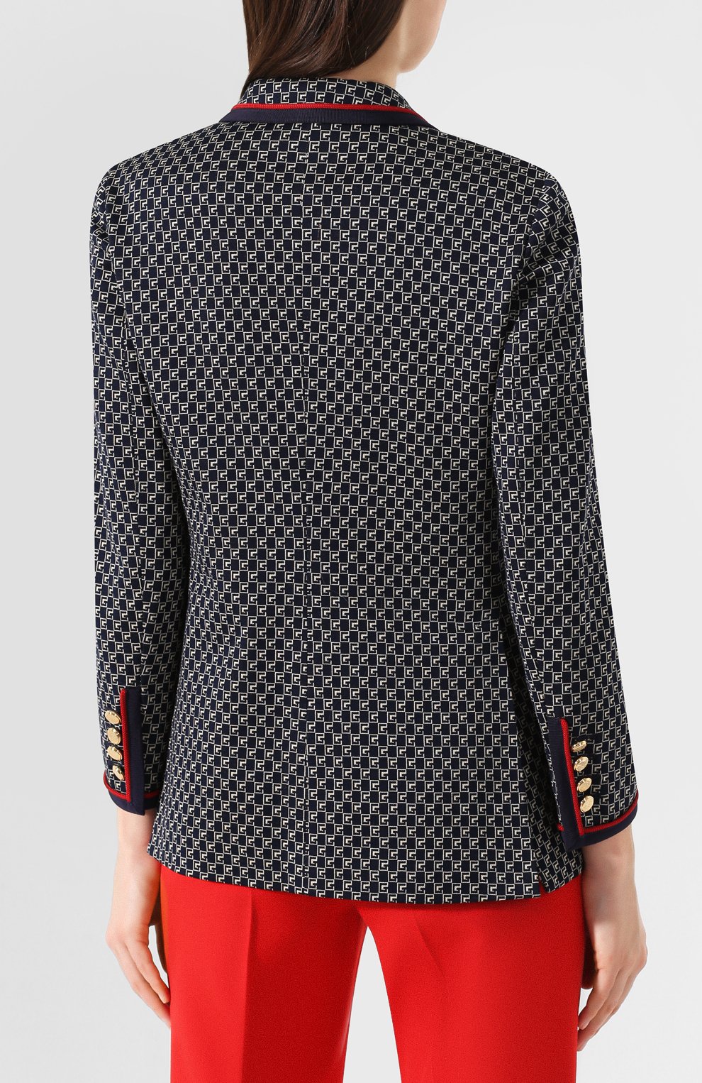 Хлопковый жакет GUCCI, арт. 609334/ZAC6I, фото 4