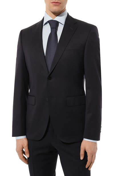 Шерстяной пиджак BOSS темно-синего цвета по цене 67300 руб., арт. 50469172, фото 3 Шерстяной пиджак BOSS, арт. 50469172, фото 3