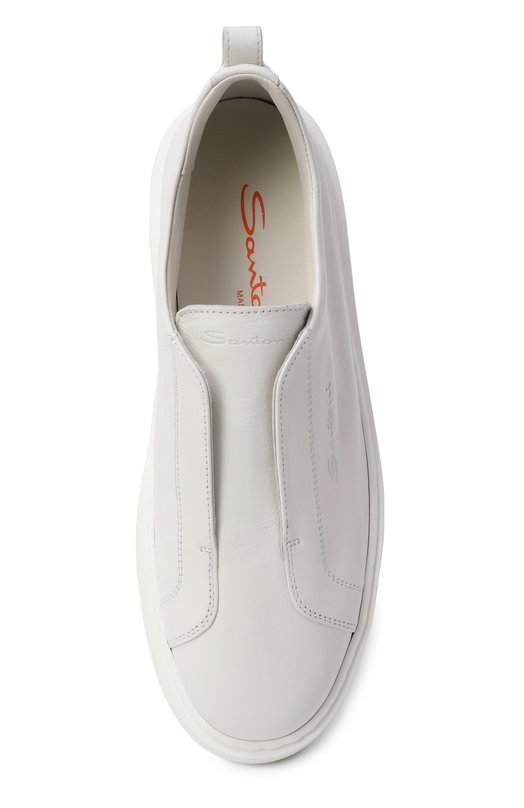Кожаные кеды Santoni WBCG61323BARTFIY Белый  WBCG61323BARTFIY Фото 6