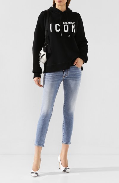 Джинсы DSQUARED2 темно-синего цвета по цене 36550 руб., арт. S75LB0301/S30595, фото 2 Джинсы DSQUARED2, арт. S75LB0301/S30595, фото 2