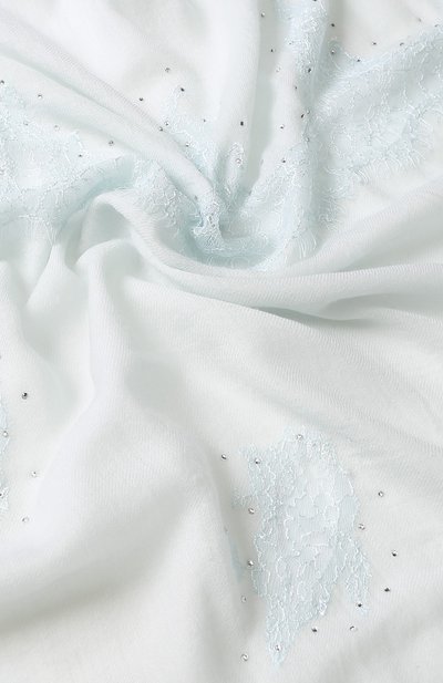 Шерстяной палантин с кружевной отделкой и стразами VINTAGE SHADES, арт. 8931, фото 2