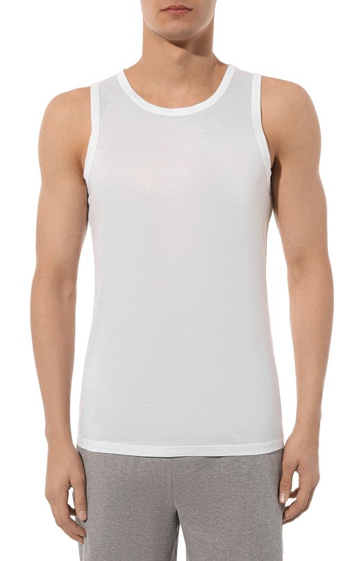 Хлопковая майка Zegna N2D000110 Белый  N2D000110 Фото 3