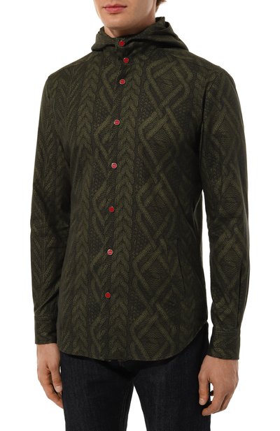 Хлопковая рубашка KITON, арт. UMCMARH0908507, фото 3