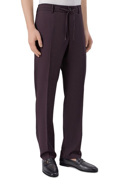 Брюки из шерсти и вискозы BERWICH темно-коричневого цвета по цене 39750 руб., арт. SPIAGGIA 20/ZG1350, фото 3 Брюки из шерсти и вискозы BERWICH, арт. SPIAGGIA 20/ZG1350, фото 3