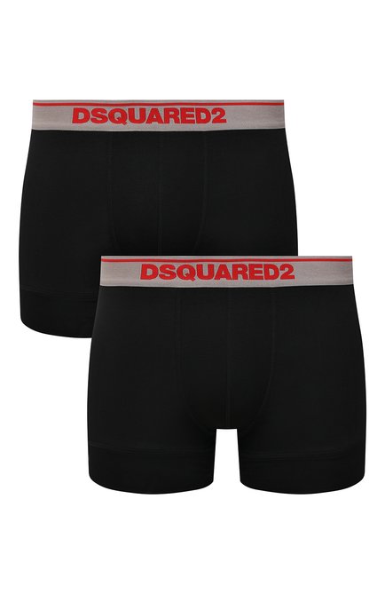 Мужские комплект из двух боксеров из вискозы DSQUARED2 черного цвета, арт. DCXF50050 | Фото 1 (Материал внешний: Синтетический материал; Кросс-КТ: бельё; Мужское Кросс-КТ: Трусы)