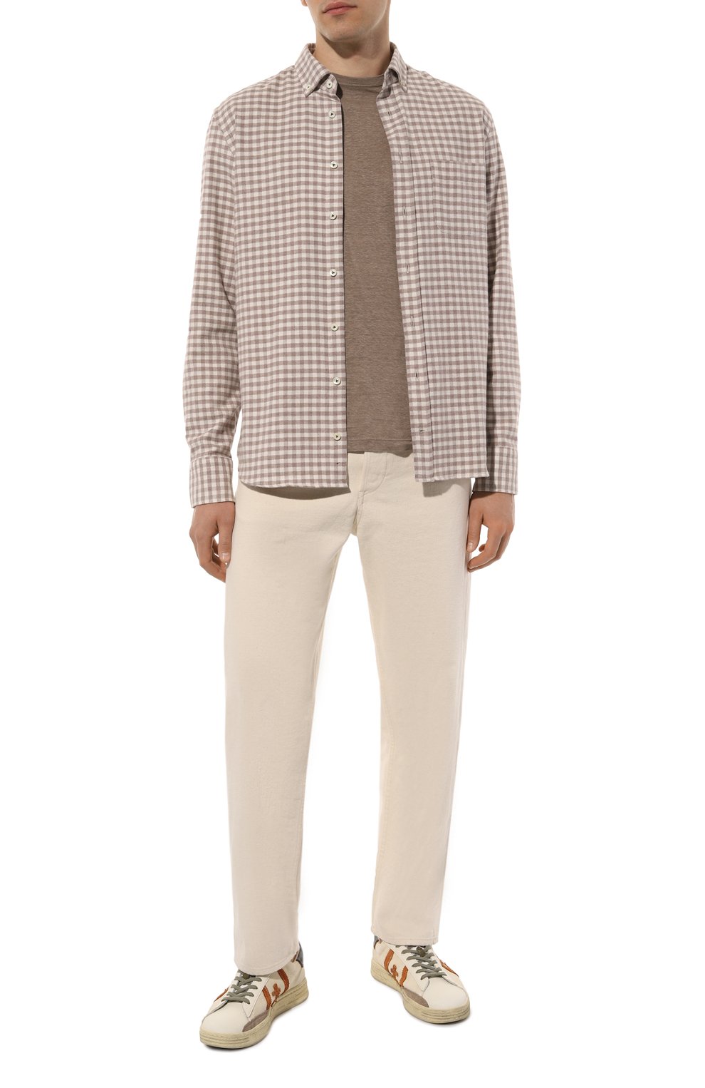 Хлопковая рубашка VAN LAACK темно-бежевого цвета по цене 21450 руб., арт. R0Y-TFK/151927, фото 2 Хлопковая рубашка VAN LAACK, арт. R0Y-TFK/151927, фото 2