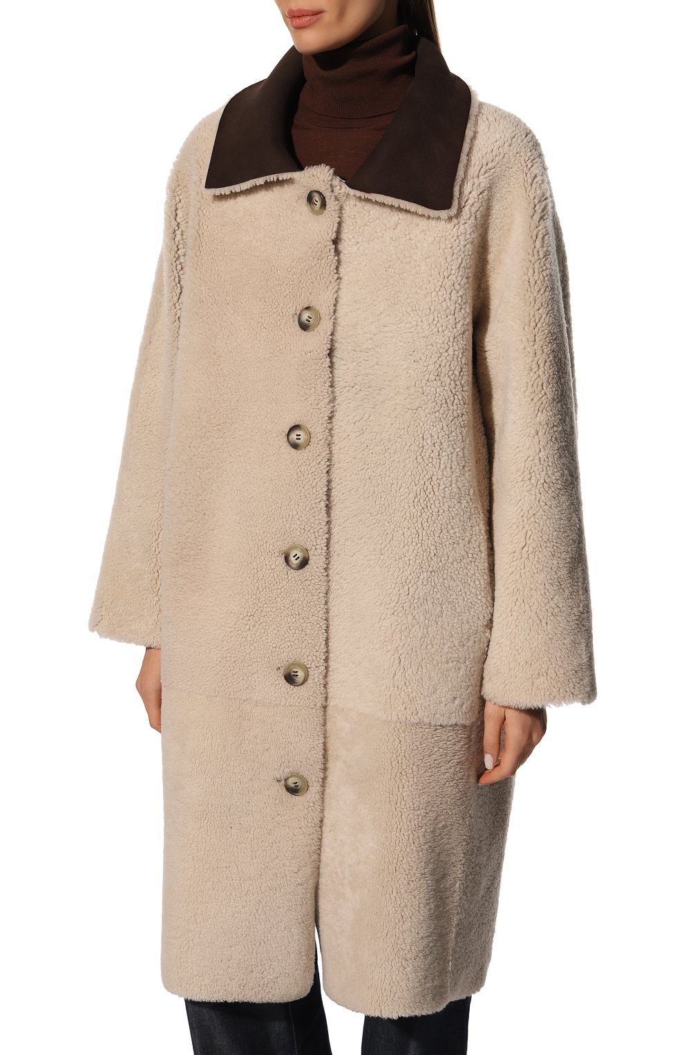 Двусторонняя дубленка из овчины CHAUD STUDIO, арт. CURLYCOAT22, фото 4