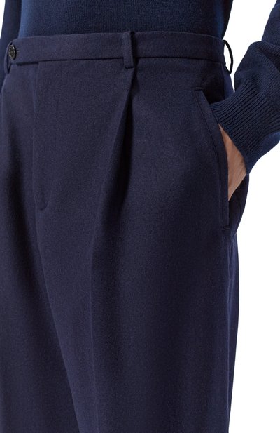 Шерстяные брюки JIL SANDER темно-синего цвета по цене 235500 руб., арт. J22KA0372/J40333, фото 5 Шерстяные брюки JIL SANDER, арт. J22KA0372/J40333, фото 5