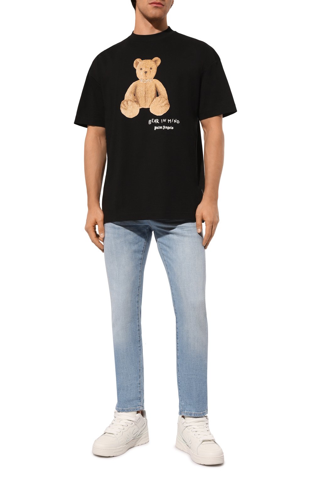 Хлопковая футболка PALM ANGELS, арт. PMAA001F24JER010, фото 2
