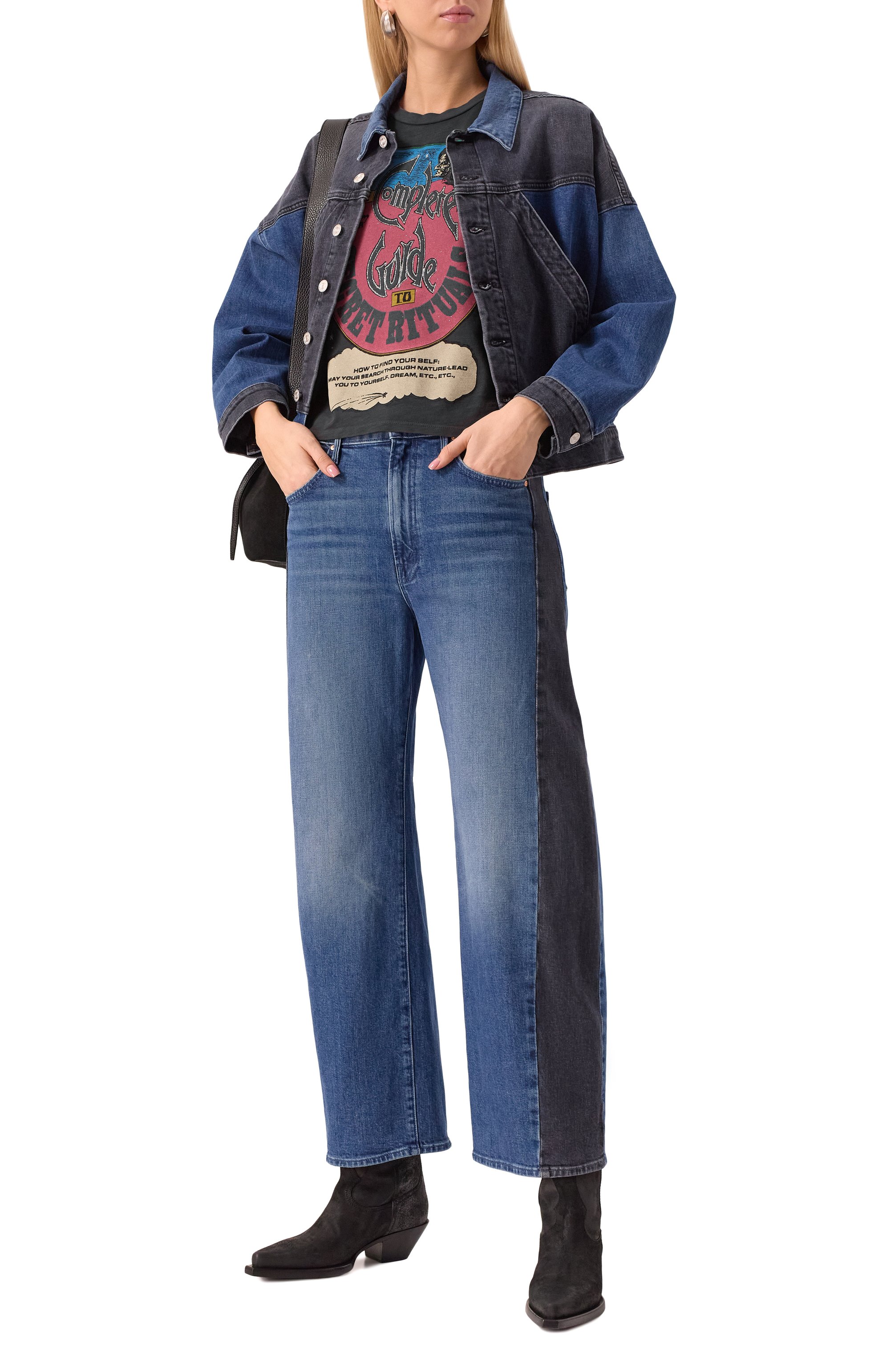 Хлопковая футболка MOTHER темно-серого цвета по цене 21900 руб., арт. 8621-601/M, фото 2 Хлопковая футболка MOTHER, арт. 8621-601/M, фото 2