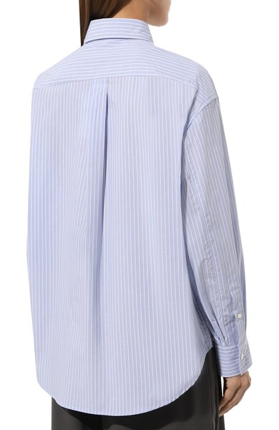 Хлопковая рубашка LOW CLASSIC голубого цвета по цене 33600 руб., арт. L0C23AM_SH010_LU, фото 4 Хлопковая рубашка LOW CLASSIC, арт. L0C23AM_SH010_LU, фото 4