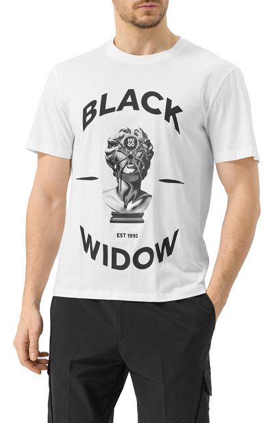 Хлопковая футболка HUGO, арт. 50530684, фото 3