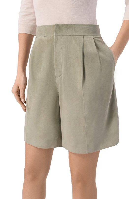 Замшевые шорты MVST M26.2PW.L023/L010 SUEDE Зелёный  M26.2PW.L023/L010 SUEDE Фото 5