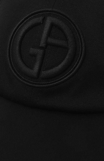 Хлопковая бейсболка GIORGIO ARMANI черного цвета по цене 39950 руб., арт. 747413/4R524, фото 4 Хлопковая бейсболка GIORGIO ARMANI, арт. 747413/4R524, фото 4