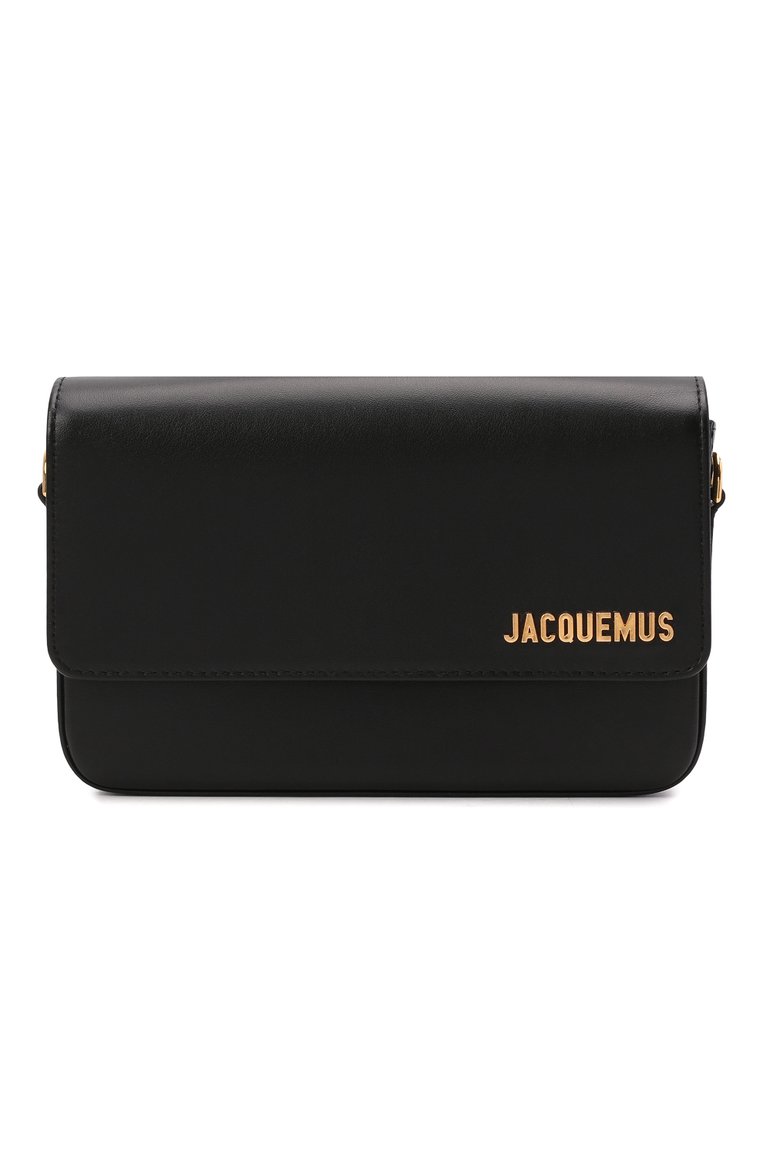 Женская сумка le carinu JACQUEMUS черного цвета, арт. 213BA008-3000 | Фото 1 (Материал: Натуральная кожа; Размер: mini; Сумки-технические: Сумки через плечо; Материал сплава: Проставлено; Драгоценные камни: Проставлено)