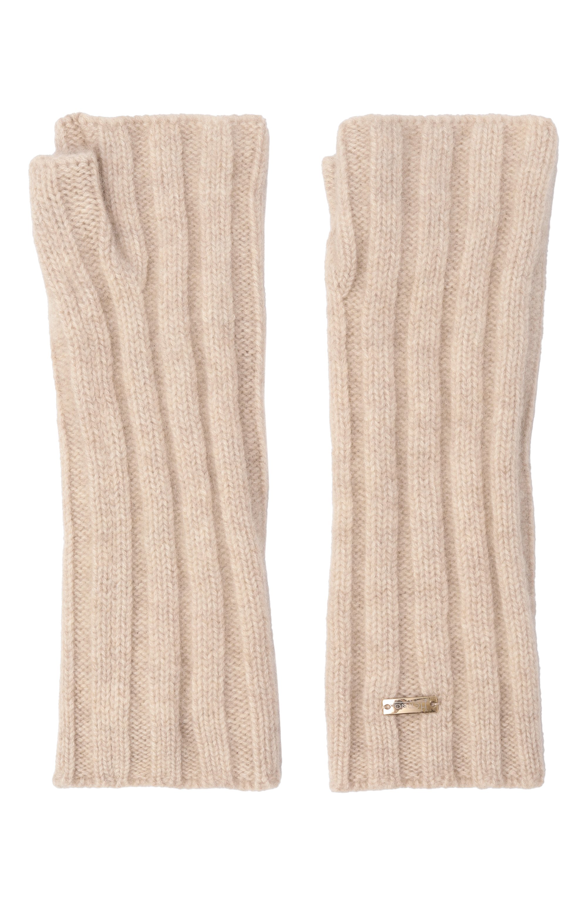 Кашемировые митенки HERNO бежевого цвета по цене 29050 руб., арт. MANIC006D/71040, фото 3 Кашемировые митенки HERNO, арт. MANIC006D/71040, фото 3