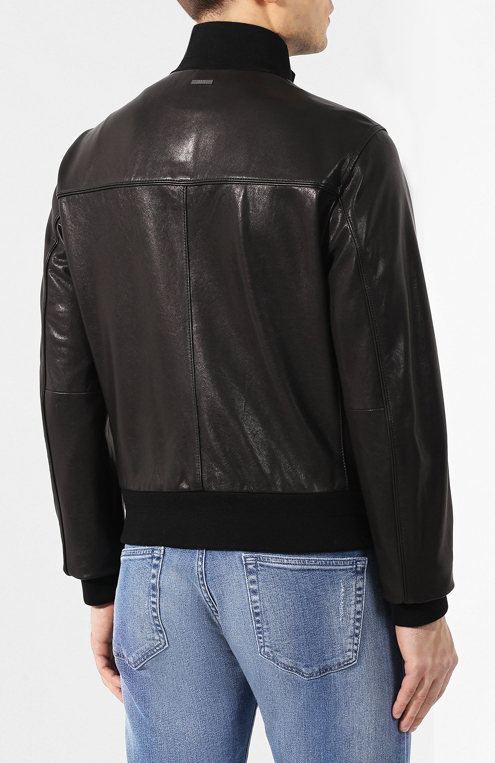 Кожаный бомбер BOSS, арт. 50398845, фото 4
