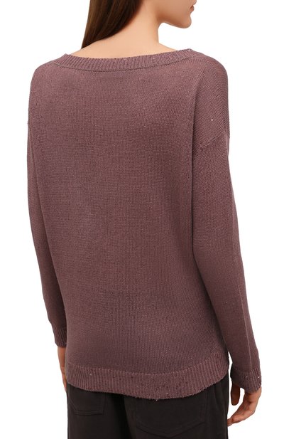 Пуловер из см еси льна и шелка BRUNELLO CUCINELLI, арт. M10550222, фото 4