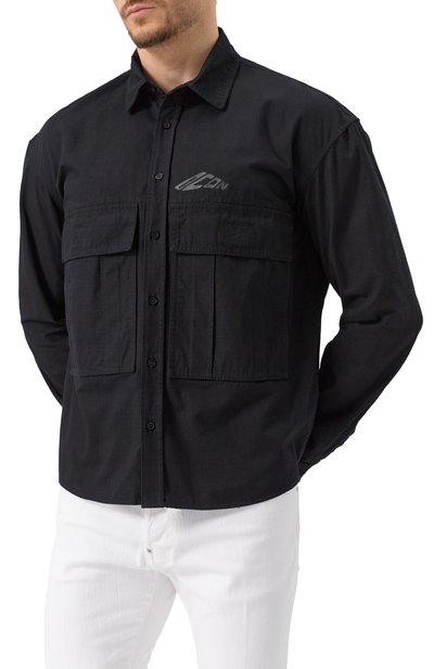 Хлопковая рубашка icon DSQUARED2 черного цвета по цене 59950 руб., арт. S79DL0052/D35224, фото 3 Хлопковая рубашка icon DSQUARED2, арт. S79DL0052/D35224, фото 3