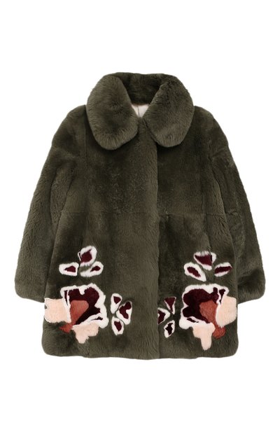 Шуба из кролика YVES SALOMON ENFANT, арт. 20WEM312LGREVE/4-6, фото 1