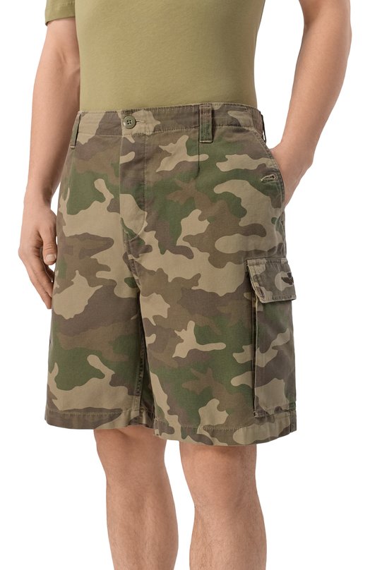 Хлопковые шорты Aeronautica Militare BE0281UCT04296 Хаки  BE0281UCT04296 Фото 3