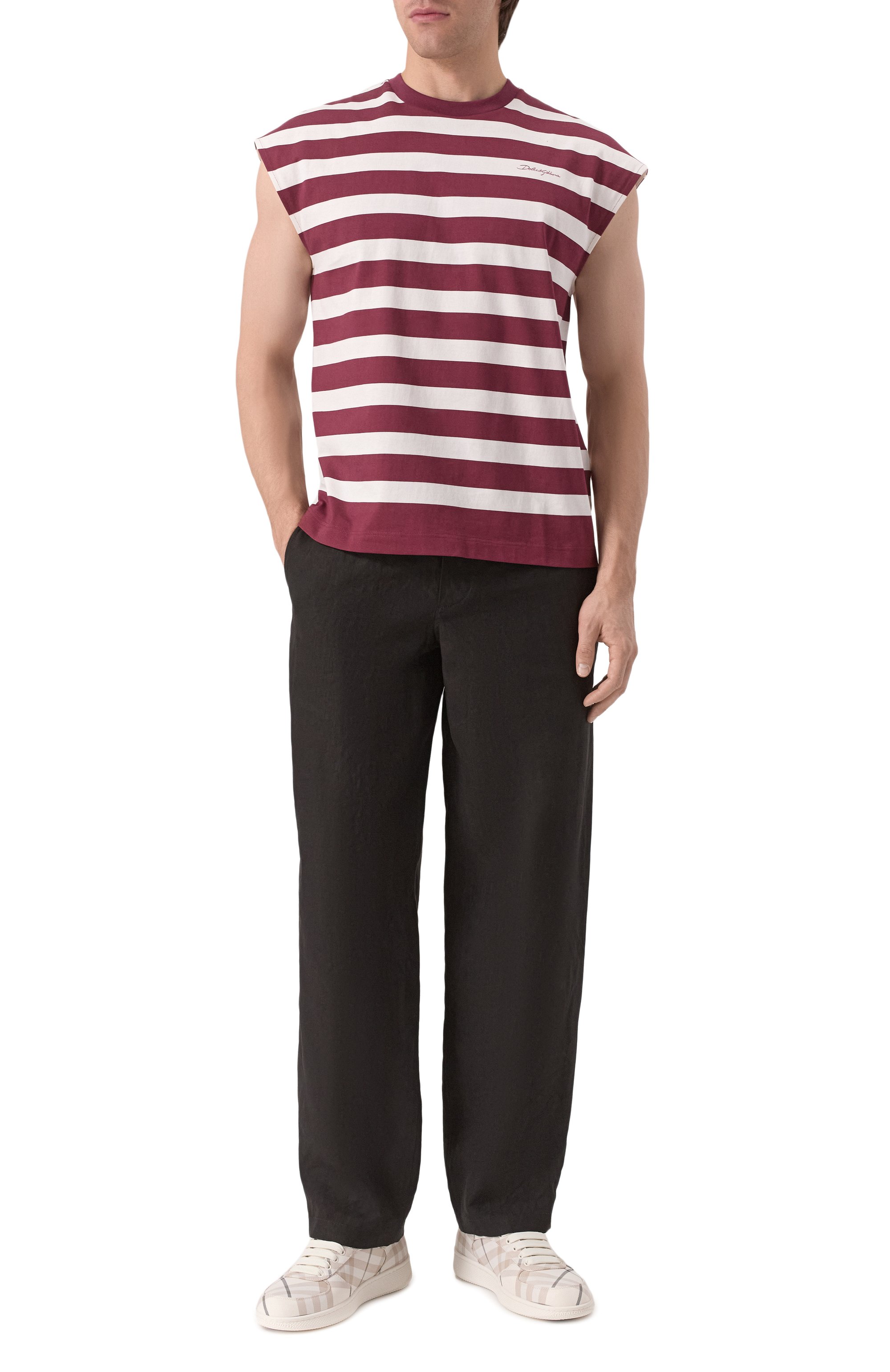 Льняные брюки BURBERRY, арт. 8106782, фото 2