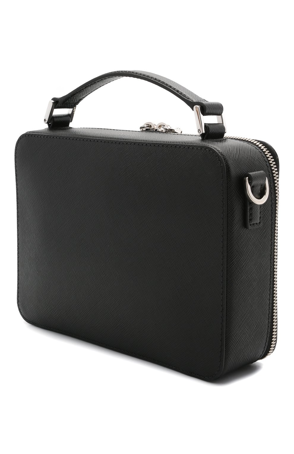 Кожаная сумка brique PRADA черного цвета по цене 215000 руб., арт. 2VH069-9Z2-F0002-YMI, фото 3 Кожаная сумка brique PRADA, арт. 2VH069-9Z2-F0002-YMI, фото 3