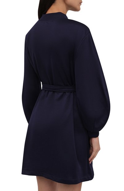 Хлопковое платье LANVIN темно-синего цвета по цене 95200 руб., арт. RW-DR0069-J039-A21, фото 4 Хлопковое платье LANVIN, арт. RW-DR0069-J039-A21, фото 4