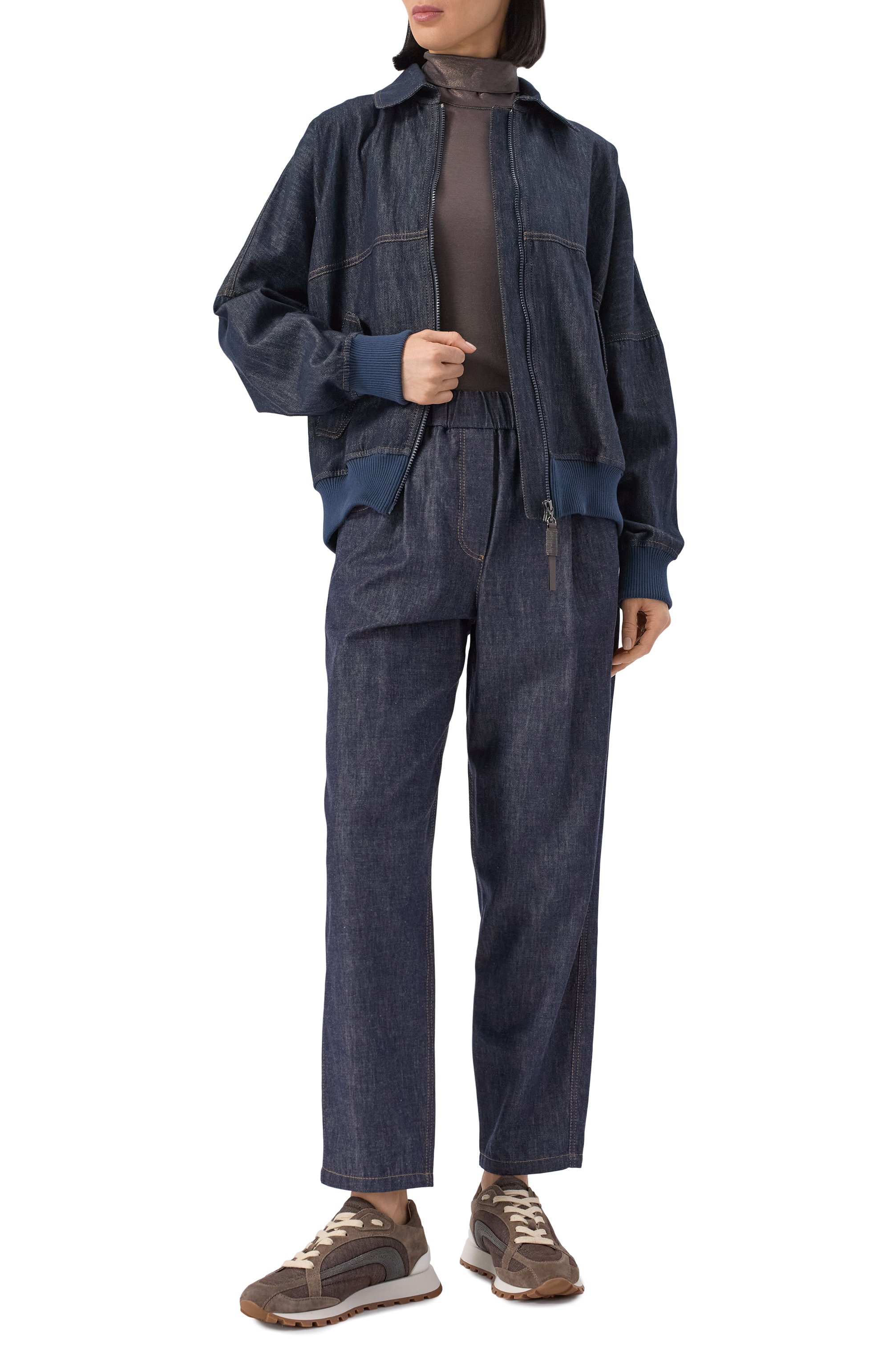 Комбинированные кроссовки BRUNELLO CUCINELLI, арт. MZSFG2942, фото 2