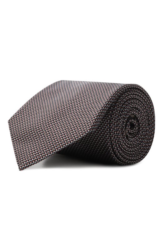 Шелковый галстук Brioni 061D00/0D428 Коричневый 061D00/0D428
