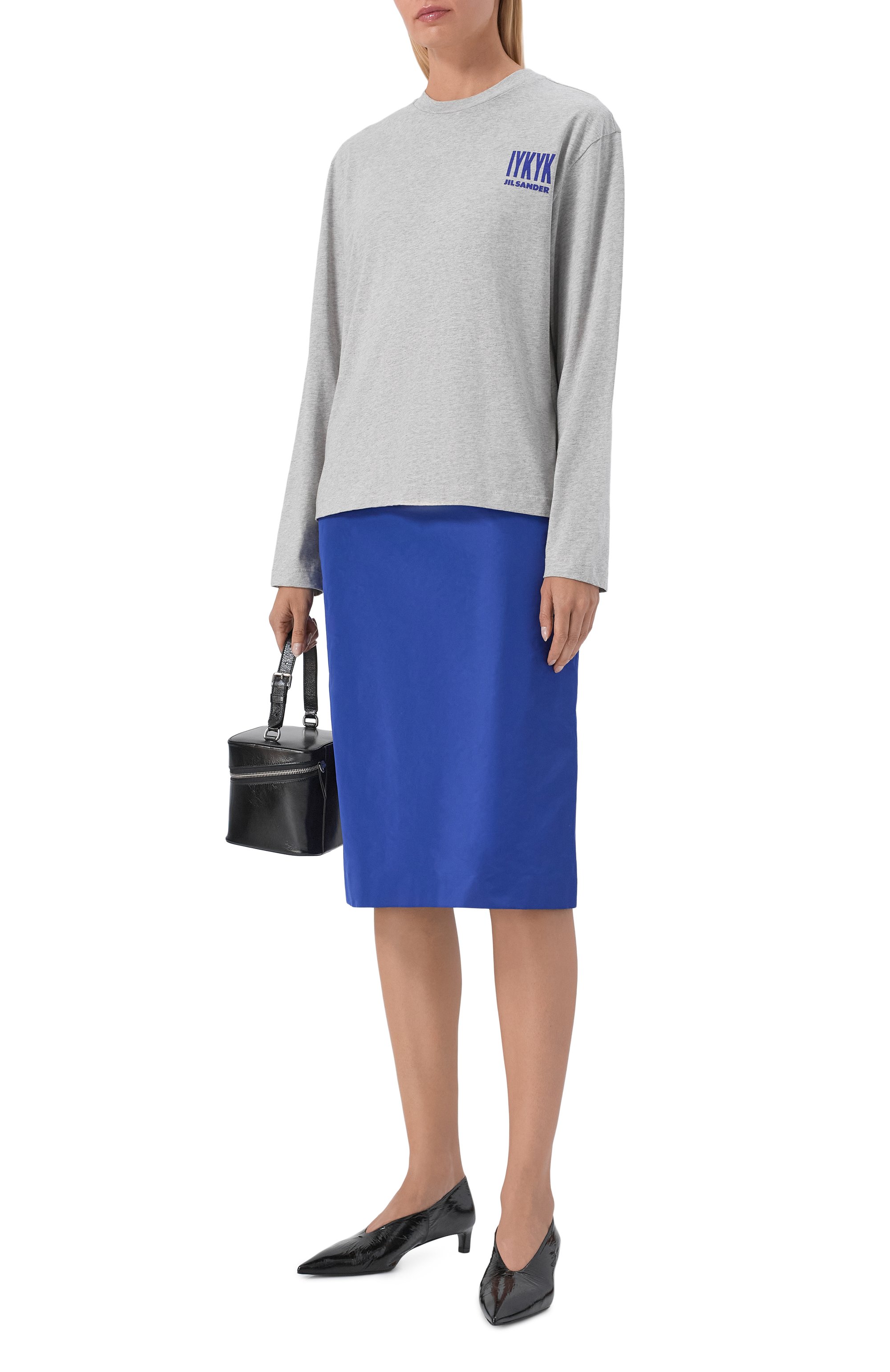 Хлопковый лонгслив JIL SANDER, арт. J02GC0176/J45048, фото 2