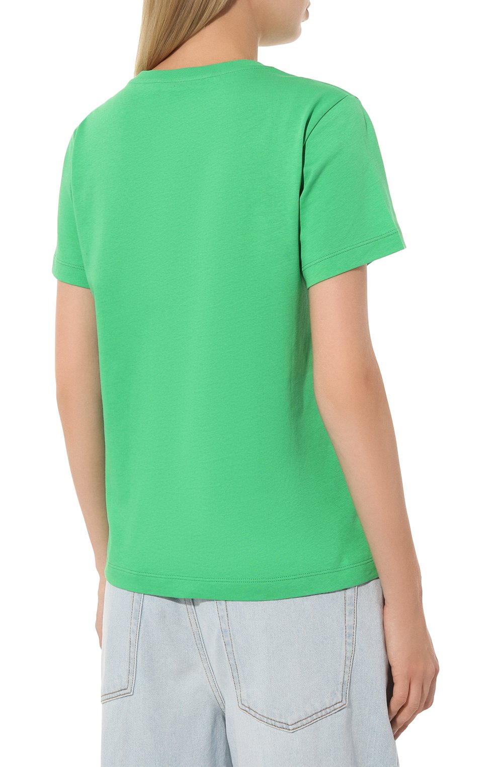 Хлопковая футболка GUCCI зеленого цвета по цене 44350 руб., арт. 623608 XJCLE, фото 4 Хлопковая футболка GUCCI, арт. 623608 XJCLE, фото 4