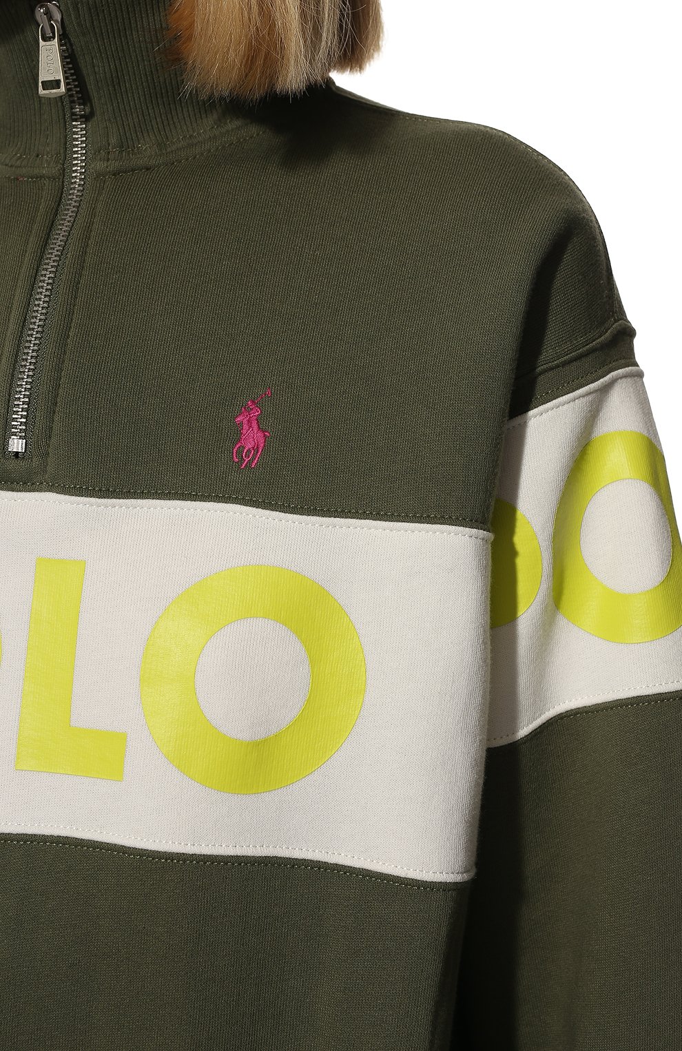 Хлопковый анорак POLO RALPH LAUREN зеленого цвета по цене 19150 руб., арт. 211856675, фото 5 Хлопковый анорак POLO RALPH LAUREN, арт. 211856675, фото 5