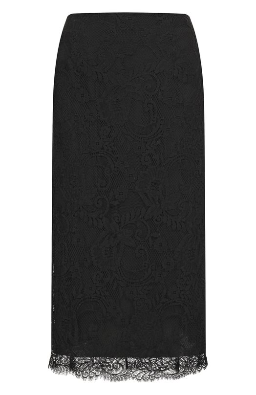 Юбка из шелка и хлопка Elie Saab SK219NF25/LA004 Чёрный SK219NF25/LA004