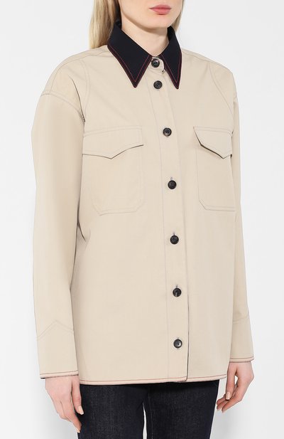 Двусторонняя куртка из хлопка VICTORIA BECKHAM, арт. JK 0VR 5736 PSS19 TECHNICAL P0PLIN, фото 3