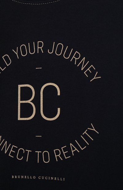 Хлопковая футболка BRUNELLO CUCINELLI, арт. BE857T114B, фото 3