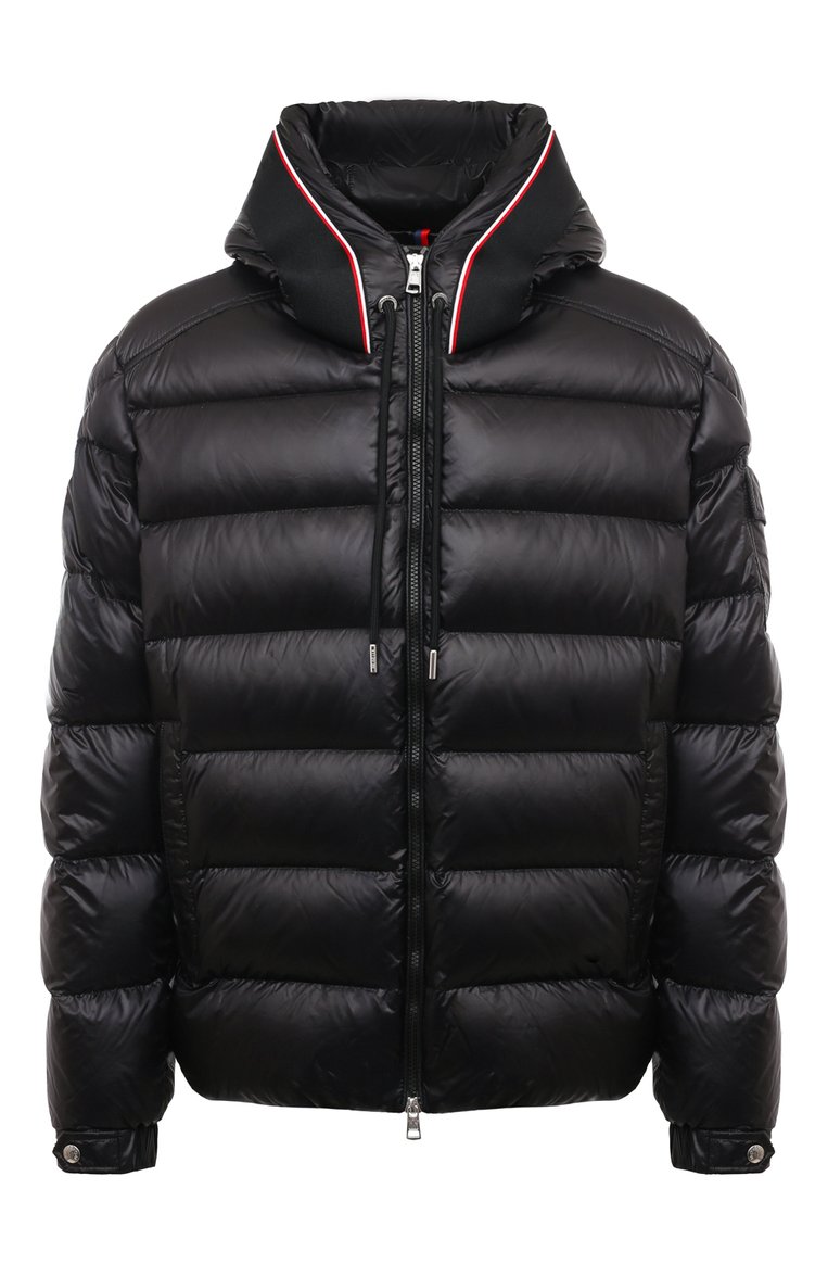 Мужская пуховик pavin MONCLER черного цвета, арт. 1A000.51/595ZZ | Фото 1 (Драгоценные камни: Проставлено; Материал утеплителя: Пух и перо; Материал сплава: Проставлено; Рукава: Длинные; Материал внешний: Синтетический материал; Длина (верхняя одежда): Короткие; Мужское Кросс-КТ: пуховик-короткий; Стили: Кэжуэл)