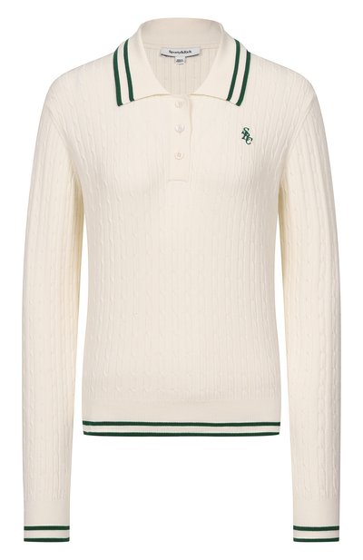 Женское поло из вискозы SPORTY AND RICH, арт. ST03761302WH61