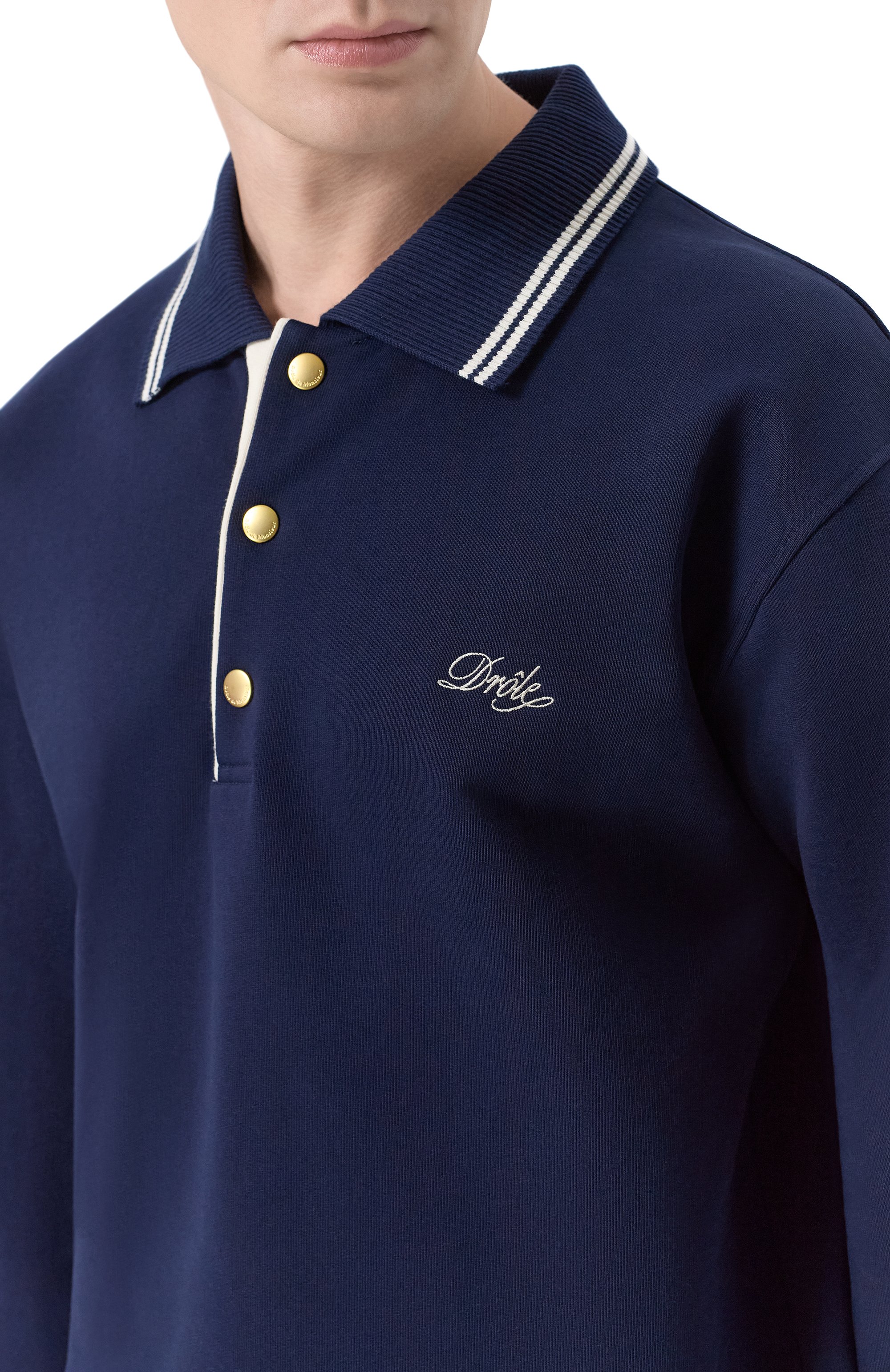 Хлопковое поло DROLE DE MONSIEUR, арт. J-PL132-C0127-NY, фото 5