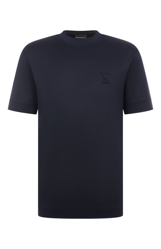 Футболка из лиоцелла и хлопка Emporio Armani EM002963/AF10761 Синий EM002963/AF10761