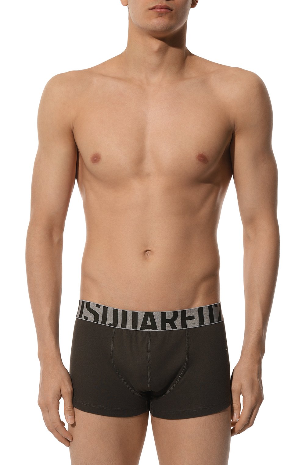 Хлопковые боксеры DSQUARED2 хаки цвета по цене 10450 руб., арт. D9LC54770, фото 2 Хлопковые боксеры DSQUARED2, арт. D9LC54770, фото 2