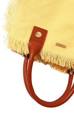 Женский сумка-шопер MELISSA ODABASH желтого цвета, арт. P0RT0 CERV0 | Фото 3 (Сумки-технические: Сумки-шопперы; Размер: medium; Материал сплава: Проставлено; Материал: Текстиль; Драгоценные камни: Проставлено)