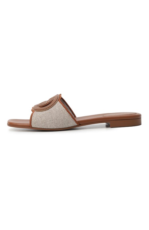 Текстильные шлепанцы Gucci 835723/FAEA0 Коричневый  835723/FAEA0 Фото 4